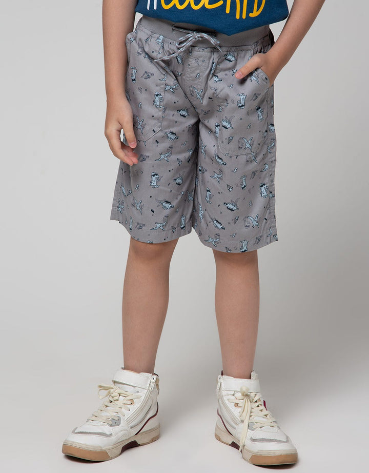 Little M Short Pants Woven Print Dino