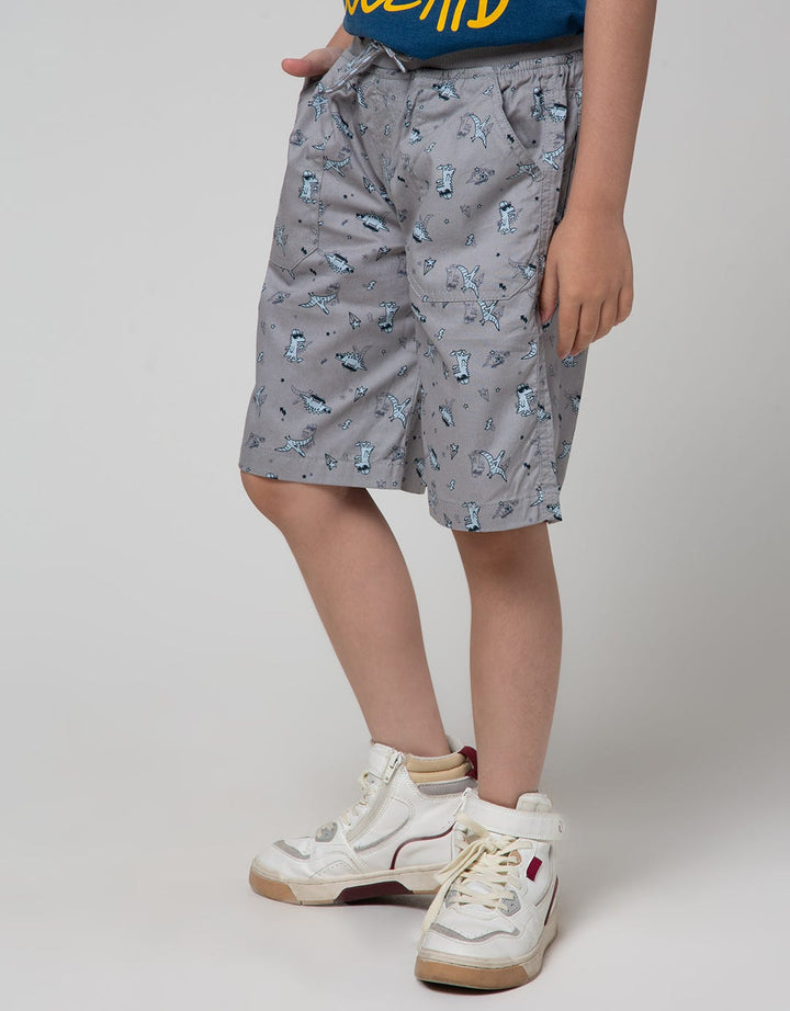 Little M Short Pants Woven Print Dino