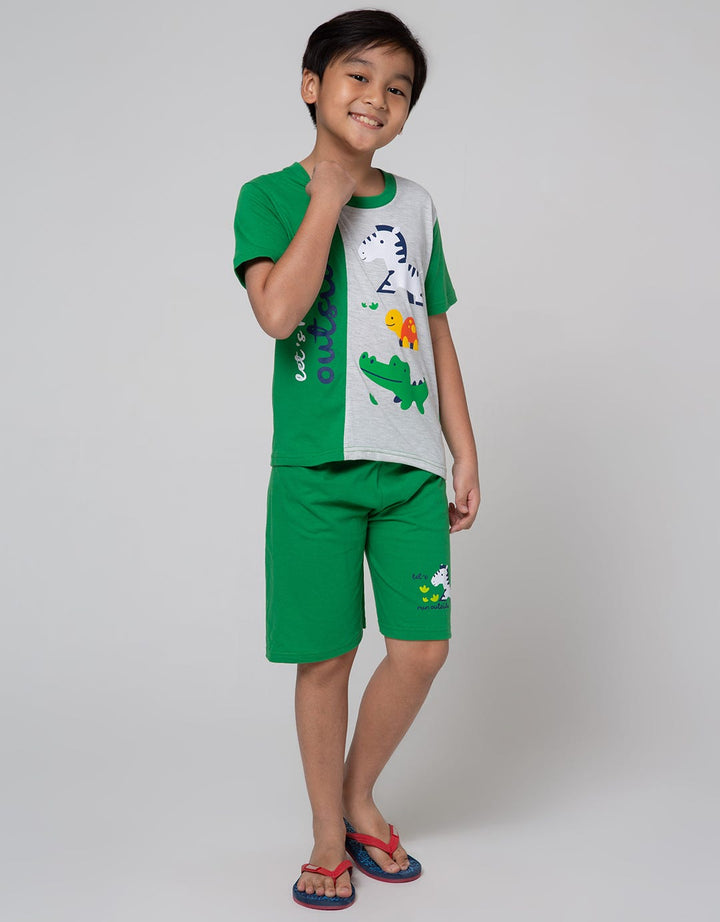 Little M Top Bottom Set Cut N Sewn Animal