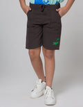 Little M Short Pants Woven Solid Rib Bordir Alligator