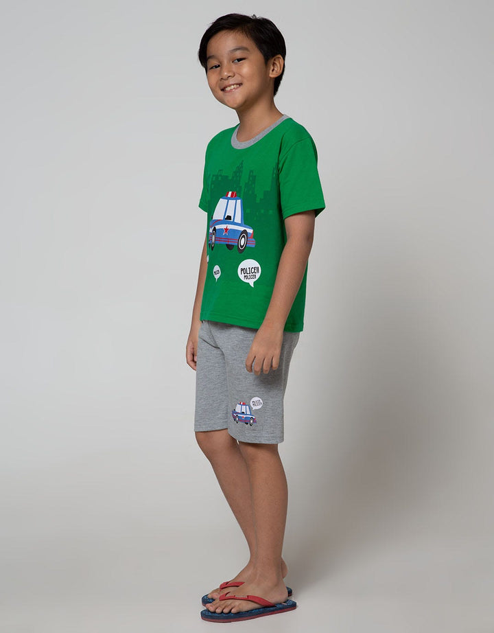 Little M Top Bottom Police Car T-Shirt Set