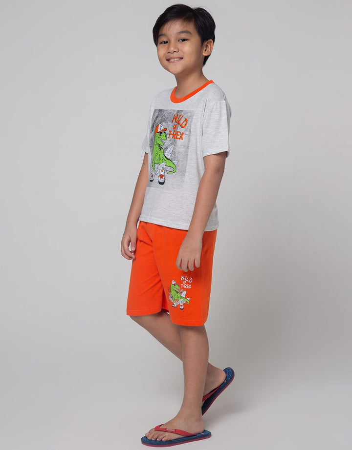 Little M Top Bottom Dino Wild Of T-Rex T-Shirt Set