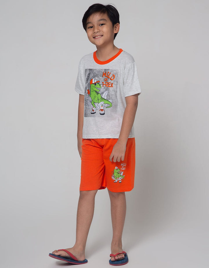 Little M Top Bottom Dino Wild Of T-Rex T-Shirt Set