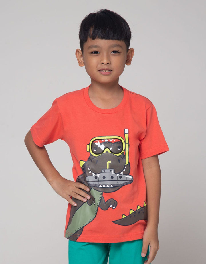 Little M Glasses Print Kaos Anak Laki-laki