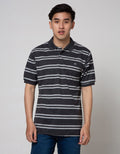 Cole Short Sleeve Polo Shirt Stripe Interlock
