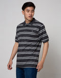 Cole Short Sleeve Polo Shirt Stripe Interlock