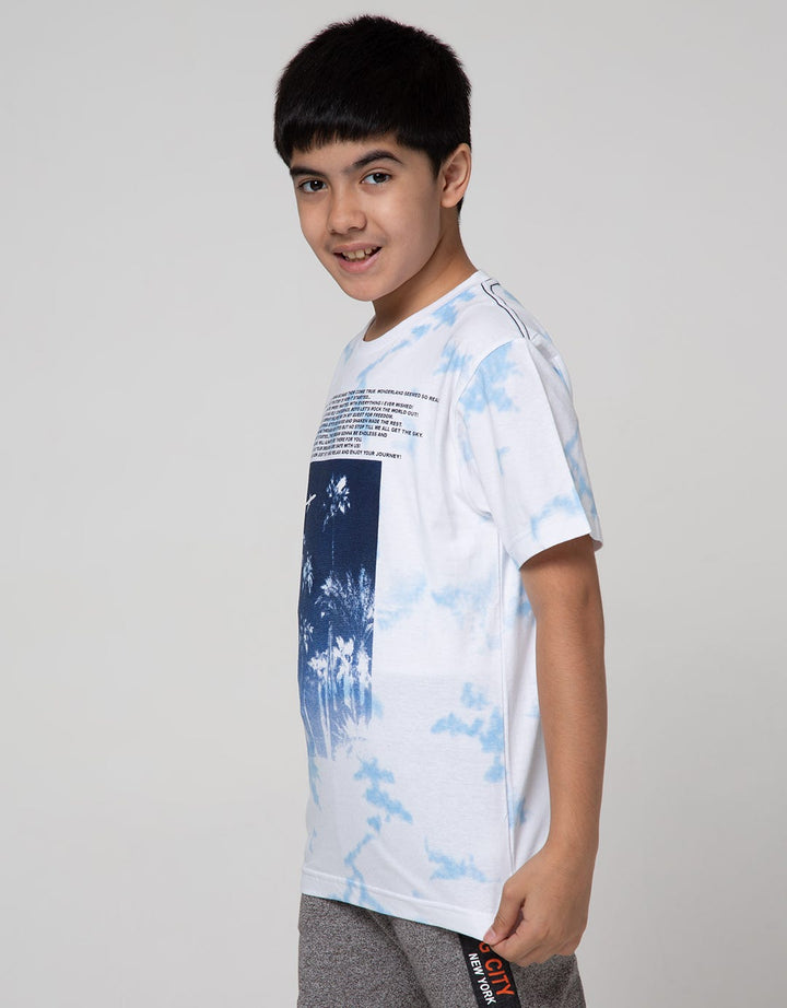 Nevada Short Sleeve T-Shirt Print Clouds Flying Plane