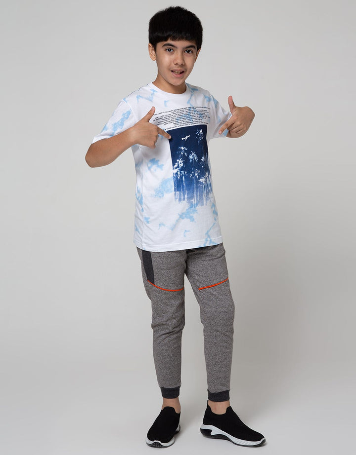 Nevada Short Sleeve T-Shirt Print Clouds Flying Plane