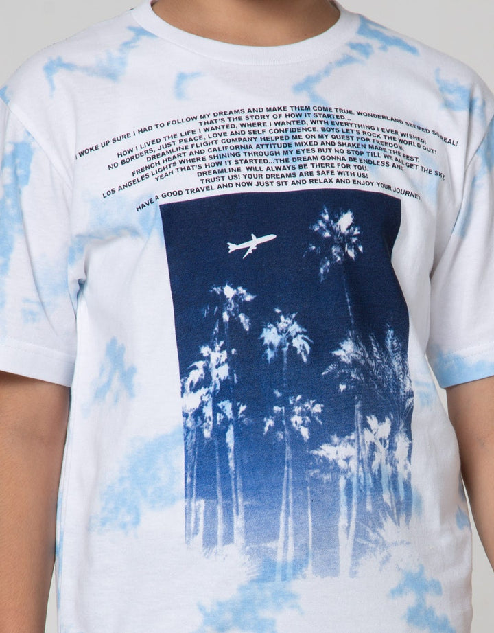 Nevada Short Sleeve T-Shirt Print Clouds Flying Plane