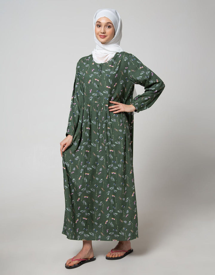 St. Yves Long Sleeve Maxi Dress Bunga Capung