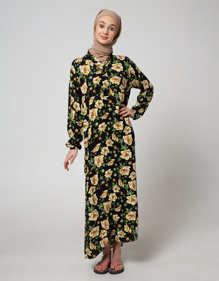 St. Yves Long Sleeve Maxi Dress Mawar Classic