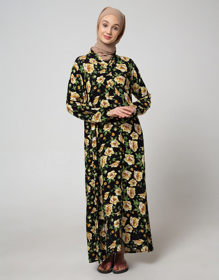 St. Yves Long Sleeve Maxi Dress Mawar Classic
