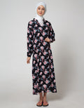 St. Yves Long Sleeve Maxi Dress Almond Dot