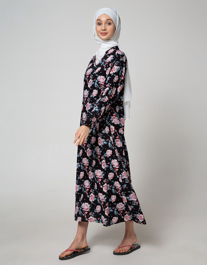 St. Yves Long Sleeve Maxi Dress Almond Dot