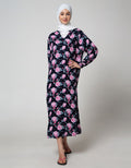 St. Yves Long Sleeve Maxi Dress Almond Dot