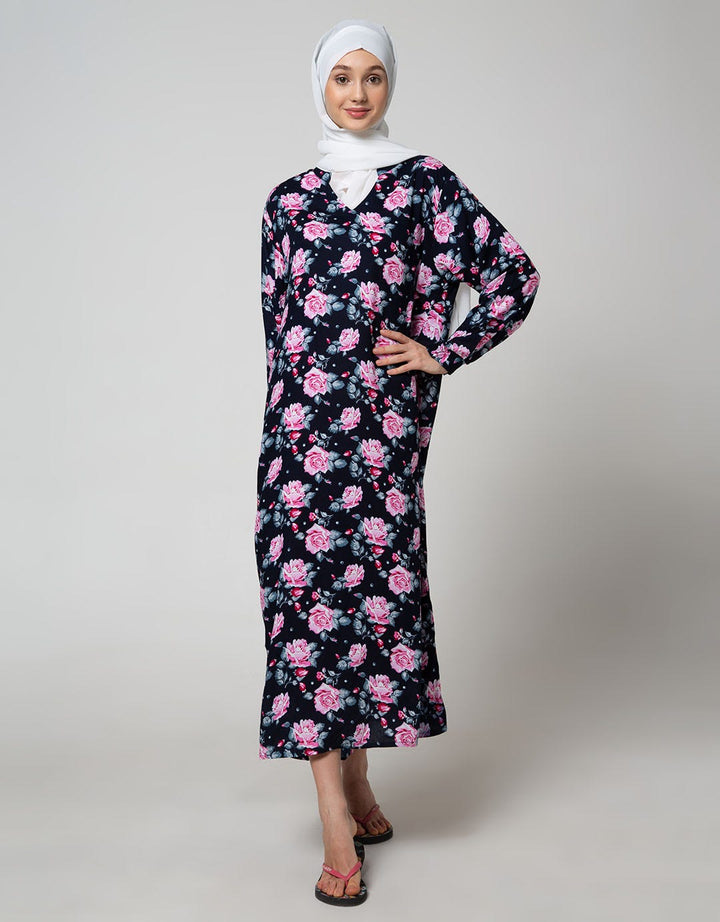 St. Yves Long Sleeve Maxi Dress Almond Dot
