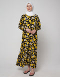 St. Yves Long Sleeve Maxi Dress Nasturtium Flower