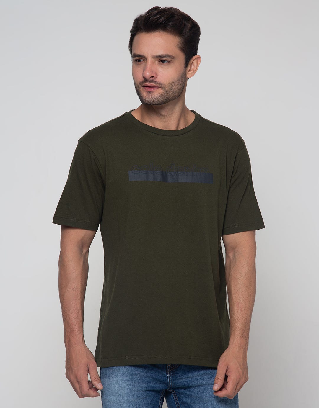 Cole Chest Stripe Print T-Shirt