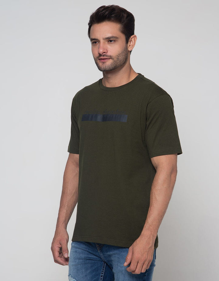 Cole Chest Stripe Print T-Shirt