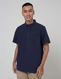 Cole Short Sleeve Shirt Henley With Collar
