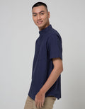 Cole Short Sleeve Shirt Henley With Collar