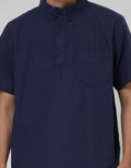 Cole Short Sleeve Shirt Henley With Collar
