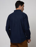 Cole Long Sleeve Shirt  Solid Slub 2 Pocket