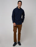 Cole Long Sleeve Shirt  Solid Slub 2 Pocket