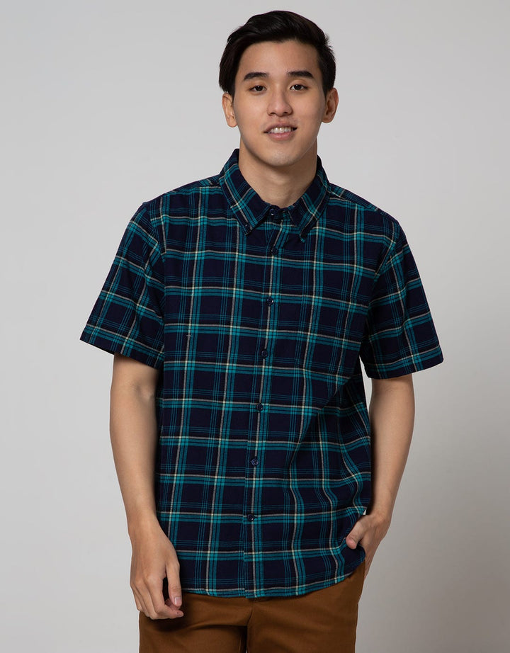 Cole Short Sleeve Shirt Twill Medium Check