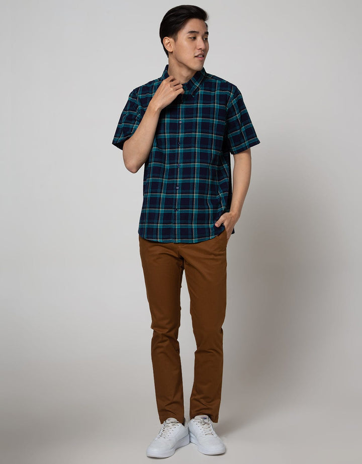 Cole Short Sleeve Shirt Twill Medium Check
