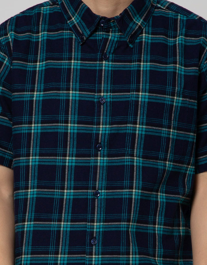 Cole Short Sleeve Shirt Twill Medium Check