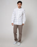Cole Long Sleeve Shirt Stripe Oxford With Pocket