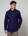 Cole Long Sleeve Shirt Stripe Oxford With Pocket