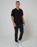 Cole Short Sleeve Polo Shirt Solid Detail