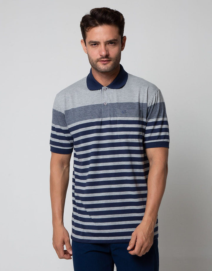 Cole Short Sleeve Polo Shirt Stripe Chest