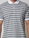 Cole Short Sleeve Polo Shirt Stripe Fider Two Tone Kombinasi