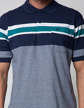 Cole Short Sleeve Polo Shirt Stripe Chest