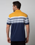 Cole Short Sleeve Polo Shirt Stripe Eng Chest Block