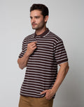 Cole Short Sleeve Polo Shirt Interlock Stripe