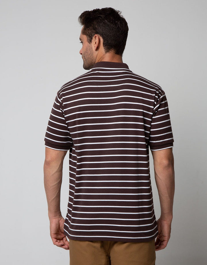 Cole Short Sleeve Polo Shirt Interlock Stripe