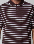 Cole Short Sleeve Polo Shirt Interlock Stripe