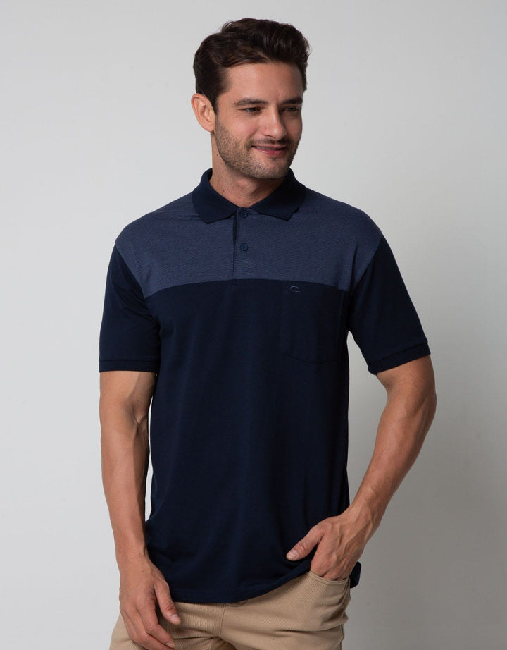 Cole Short Sleeve Polo Shirt Stripe Fider Top Solid Bottom