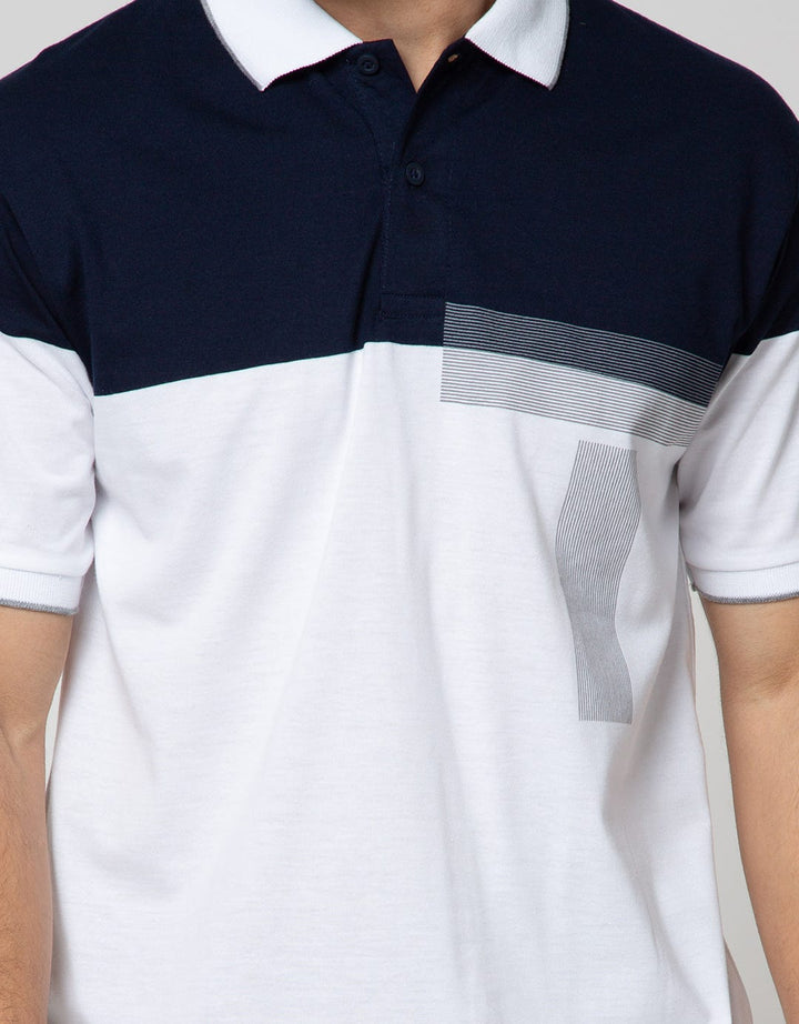 Cole Short Sleeve Polo Shirt Print Stripe
