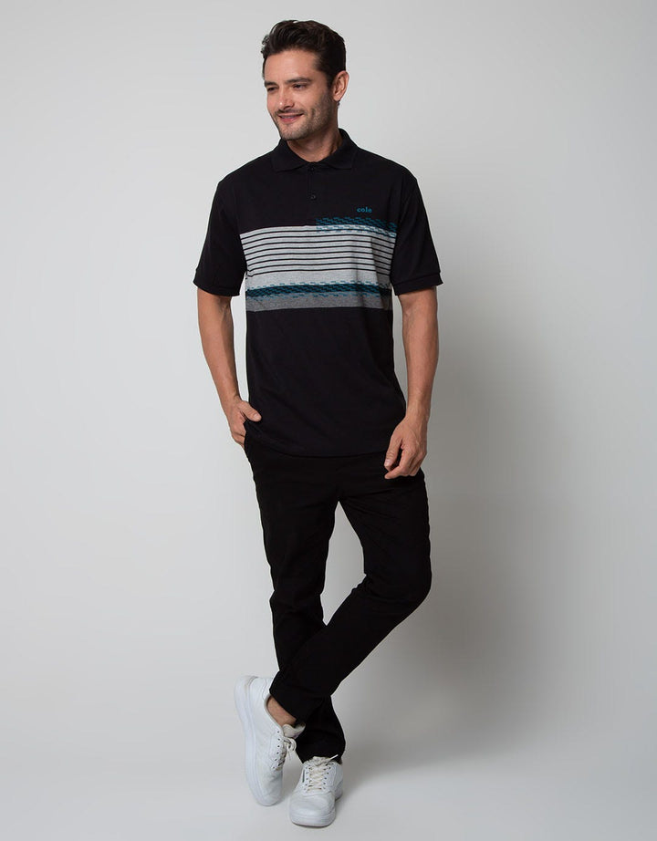 Cole Short Sleeve Polo Shirt Print Chest