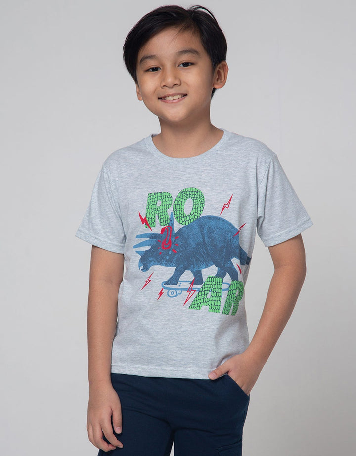 Little M Short Sleeve T-Shirt Roar Dino Skate