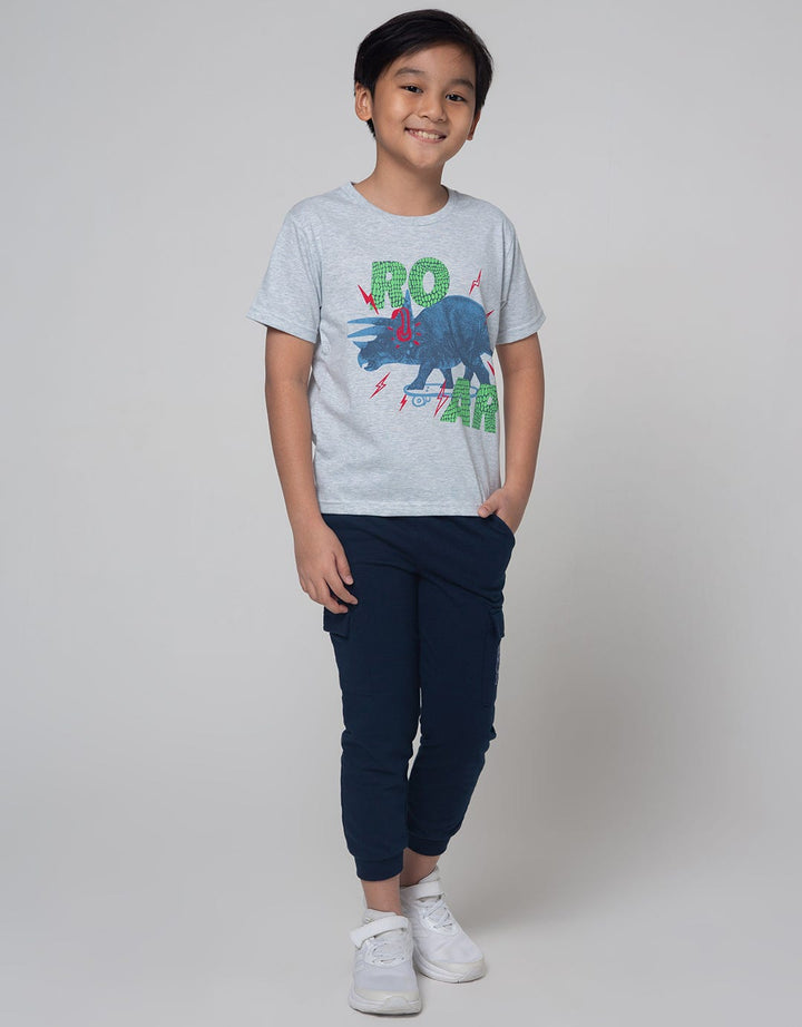 Little M Short Sleeve T-Shirt Roar Dino Skate