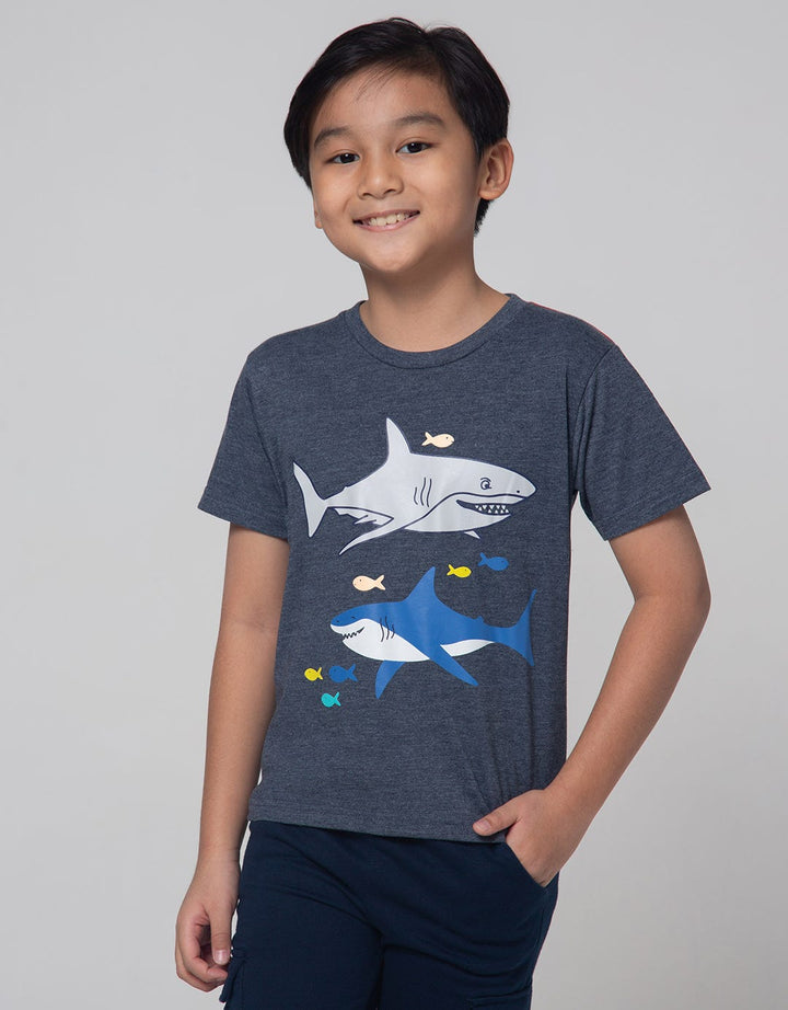 Little M Short Sleeve T-Shirt Double Shark