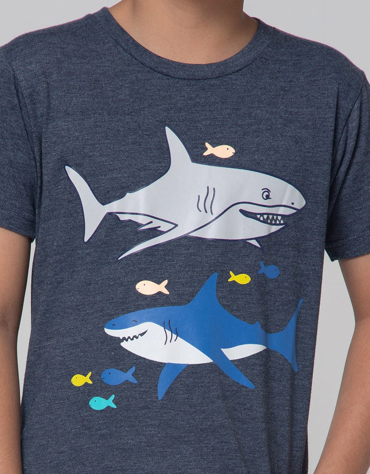 Little M Short Sleeve T-Shirt Double Shark
