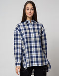 Nevada Long Sleeve Shirt Top Check Oversize