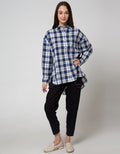 Nevada Long Sleeve Shirt Top Check Oversize